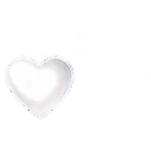 White Hearts Border Png 06252024 PNG image