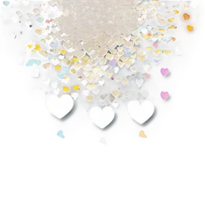 White Hearts Confetti Png 97 PNG image