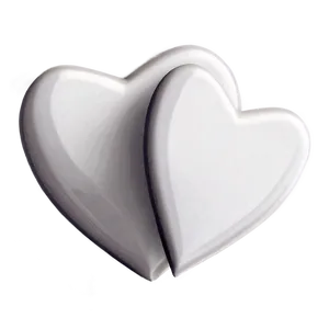 White Hearts Drawing Png 06252024 PNG image