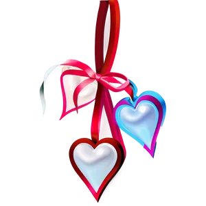 White Hearts Garland PNG Lkw26