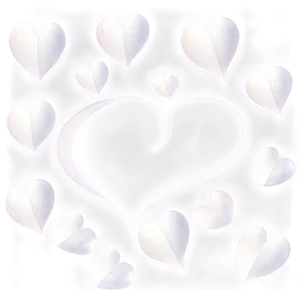 White Hearts Pattern Png 06252024 PNG image