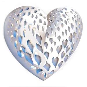 White Hearts Vector PNG 06252024