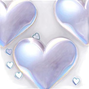 White Hearts Vector PNG Yin1