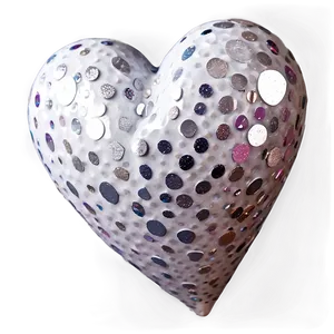 White Hearts With Glitter PNG 18 PNG