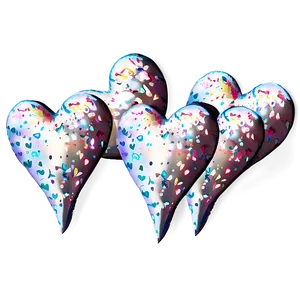 White Hearts With Glitter PNG Ysc50 PNG