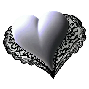 White Hearts With Lace PNG 87 PNG