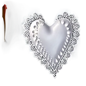 White Hearts With Lace PNG Bun PNG