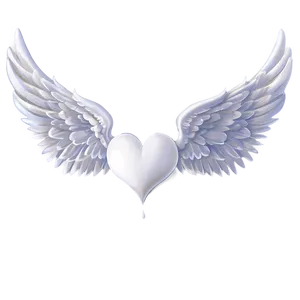 White Hearts With Wings PNG 06252024