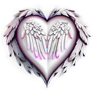 White Hearts With Wings PNG Btk2