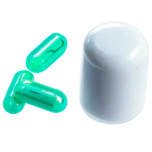White Herbal Capsule PNG Aju
