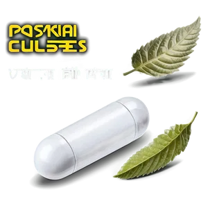 White Herbal Capsule PNG Fcr