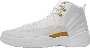 White High Top Basketball Sneaker PNG image
