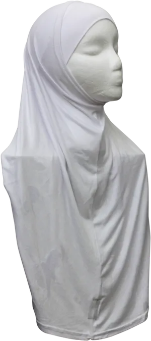 White Hijab Mannequin Display PNG image