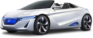 White Honda Convertible Concept Car H D PNG image