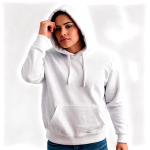 White Hoodie Strings Png Tqa PNG image