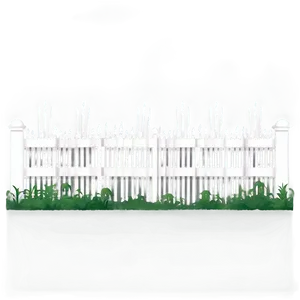 White Horse Fence Design PNG Srs