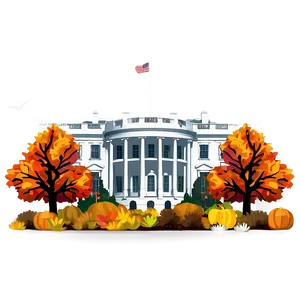 White House During Autumn PNG 47