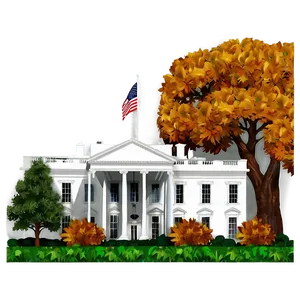 White House During Autumn PNG Nsf73