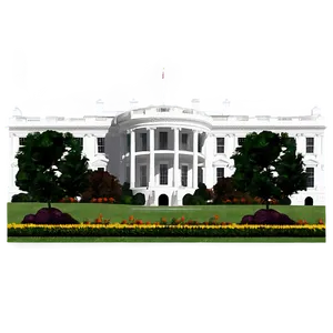 White House Exterior View Png 41 PNG image