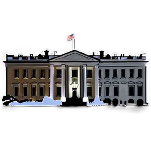 White House West Wing Outline Png 75 PNG image