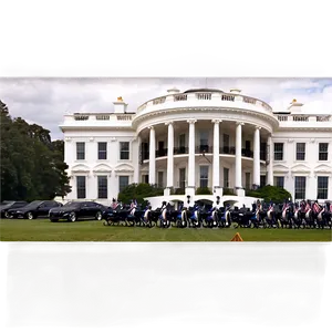 White House With Presidential Motorcade Png 78 PNG image