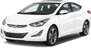 White Hyundai Elantra Sedan PNG image