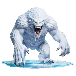 White Ice Monster Fantasy Png Kls PNG image