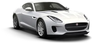 White Jaguar F Type Coupe Sports Car