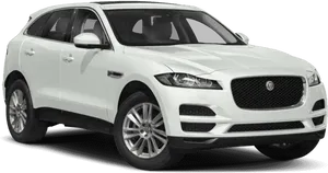 White Jaguar S U V Profile View PNG image