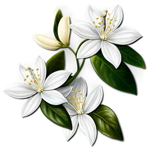 White Jasmine Flowers PNG Fbk27