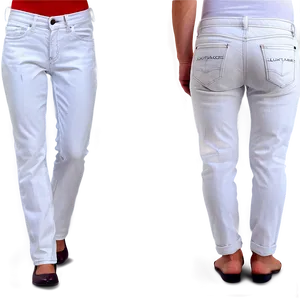 White Jean Fabric PNG 06252024