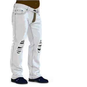 White Jean Fabric PNG Img PNG