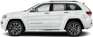 White Jeep Grand Cherokee Side View