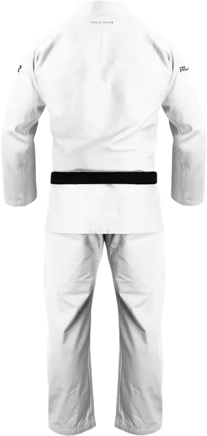 White Jiu Jitsu Giwith Black Belt PNG image