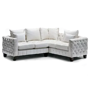 White L-shaped Couch Png Ihl PNG image