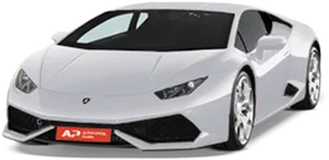 White Lamborghini Huracan Evo Profile View