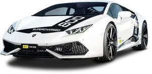 White Lamborghini Huracan Supercharged