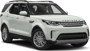 White Land Rover Discovery Side View PNG image