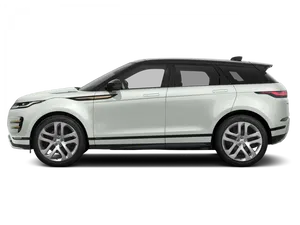 White Land Rover Evoque Side View PNG image