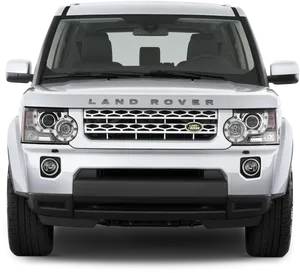 White Land Rover Front View PNG image