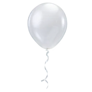White Latex Balloon PNG Odp