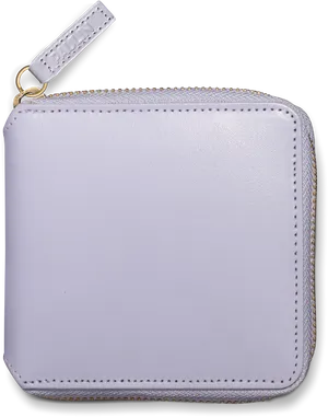 White Leather Zip Wallet