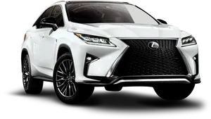 White Lexus R X Crossover S U V2023 PNG image