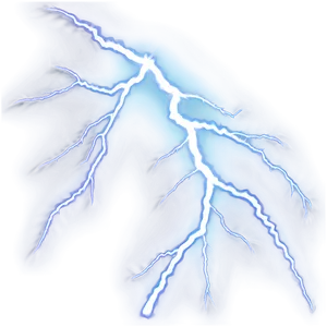 White Lightning Bolt PNG Toh