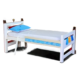 White Loft Bed PNG 17