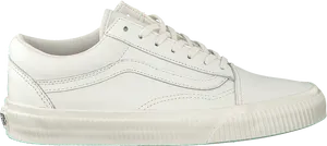 White Low Top Sneaker Side View PNG image