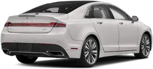 White Luxury Sedan Rear View PNG image