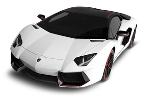 White Luxury Sports Car PNG image