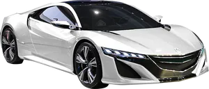 White Luxury Sports Car Profile