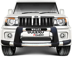 White Mahindra Bolero Power Front View PNG image